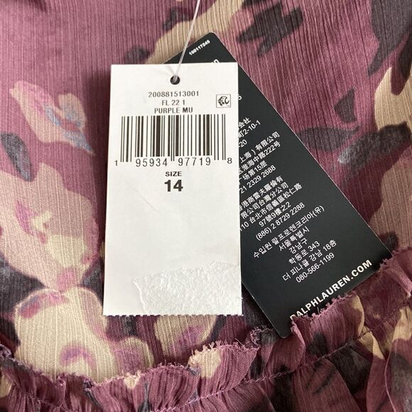 LAUREN Ralph Lauren
Floral Crinkle Georgette Miniskirt NWT size 14 - Picture 5 of 10